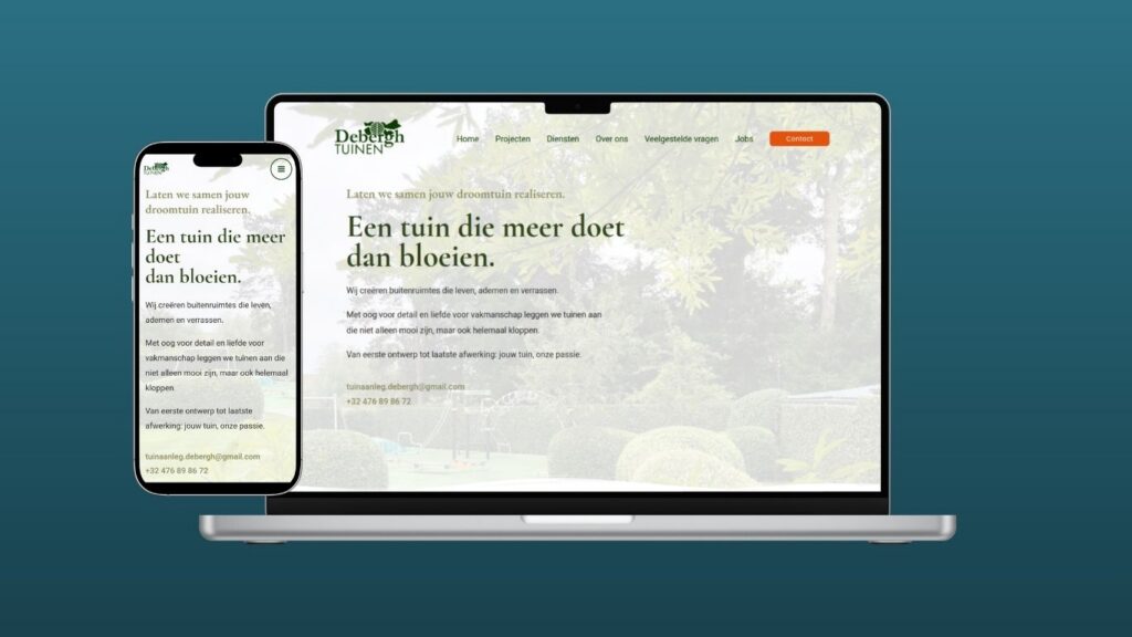 Referentie Tuinen Debergh - Website